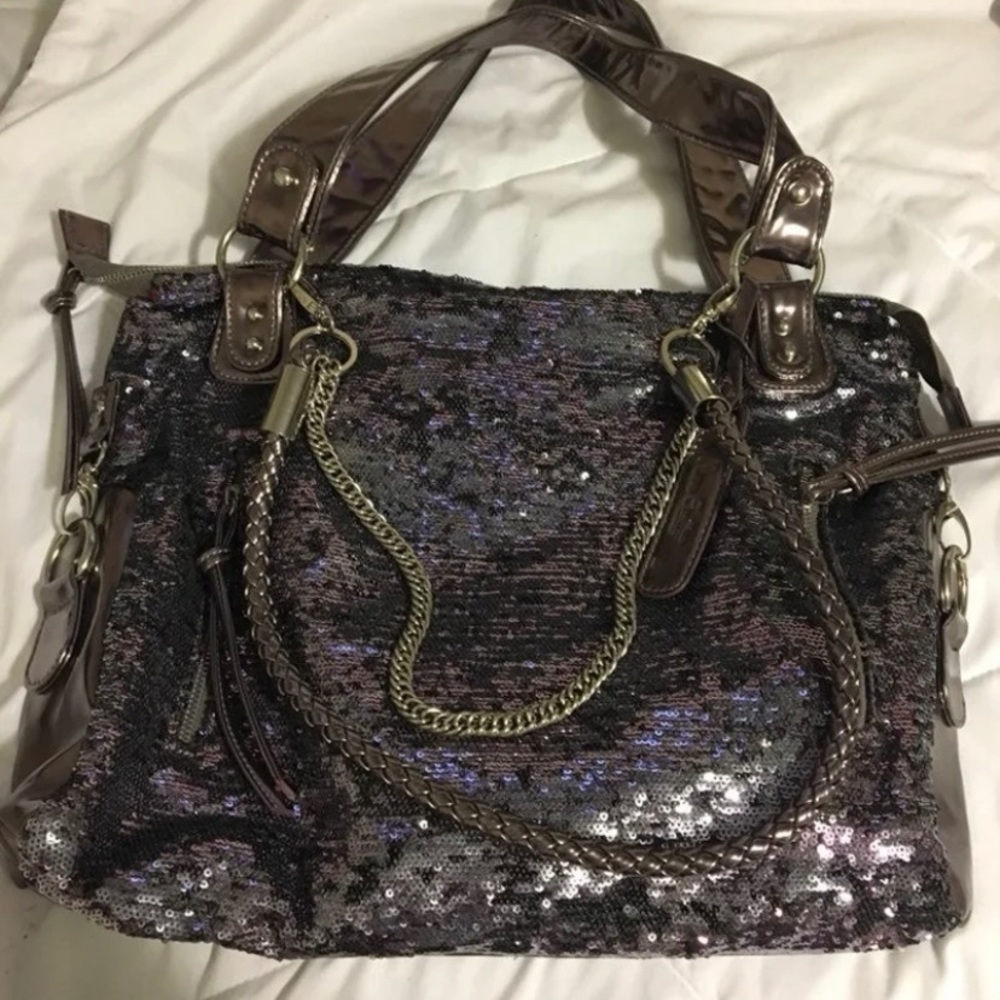 Sequin Bling Metallic Handbag